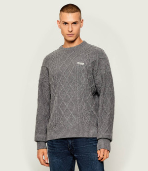 Guess Jeans Sweter | Relaxed fit | z dodatkiem wełny