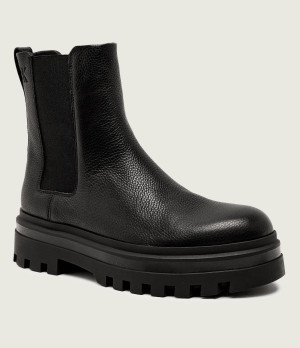 Calvin Klein Skórzane sztyblety LUGGED CHELSEA