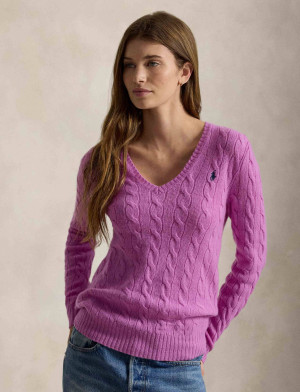 POLO RALPH LAUREN Wełniany sweter Kimberly | Slim Fit | z dodatkiem kaszmiru