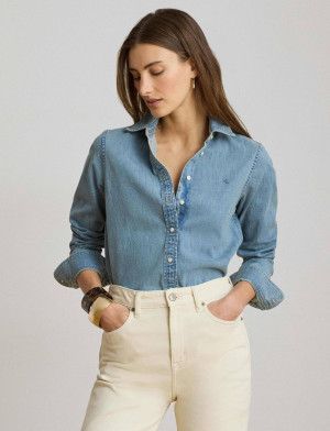 LAUREN RALPH LAUREN Jeansowa koszula | Regular Fit