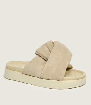 INUIKII Klapki SOFT CROSSED | zamsz