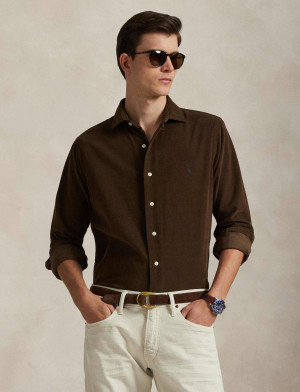 POLO RALPH LAUREN Koszula | Slim Fit | sztruks