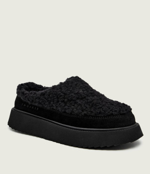 INUIKII Śniegowce CURLY MICRO | shearling | z dodatkiem skóry