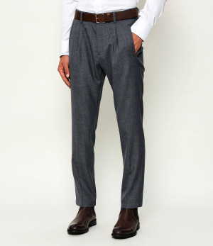 Herno Spodnie | Tapered fit | z dodatkiem wełny