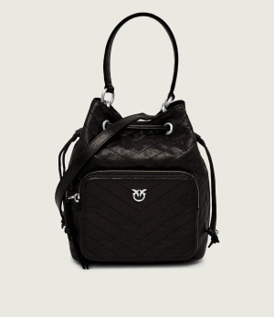 Pinko Skórzany worek Cargo Bucket