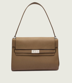 TORY BURCH Skórzana torebka na ramię Lee Radziwill Pebble
