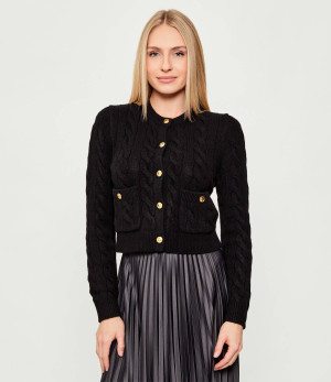 POLO RALPH LAUREN Wełniany kardigan Cable | Cropped Fit | z dodatkiem kaszmiru