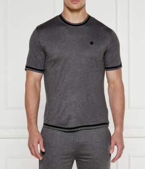 BOSS BLACK Góra od piżamy | Regular Fit | z dodatkiem jedwabiu