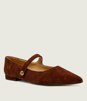 LAUREN RALPH LAUREN Baleriny Londyn Mary Jane | zamsz