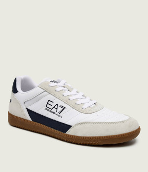 EA7 Skórzane sneakersy | zamsz