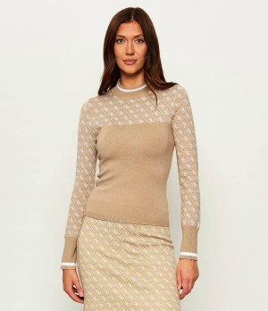 GUESS Półgolf AUBREY | Slim Fit | z dodatkiem wełny