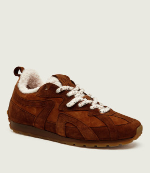 INUIKII Ocieplane sneakersy Maribella | shearling | zamsz