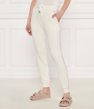 BOSS BLACK Spodnie dresowe Monogram_Pants Cuff | Regular Fit | z dodatkiem jedwabiu