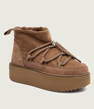 INUIKII Śniegowce Classic Low Platform | zamsz