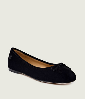 LAUREN RALPH LAUREN Baleriny VELVET-JAYNA III-FL-BAL | z dodatkiem skóry