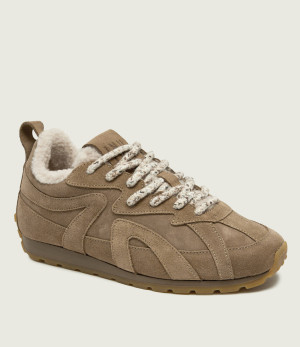 INUIKII Ocieplane sneakersy Maribella | shearling | zamsz