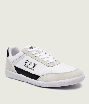 EA7 Skórzane sneakersy | zamsz