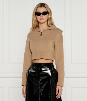 HUGO Sweter Sheveni | Cropped Fit | z dodatkiem wełny i kaszmiru