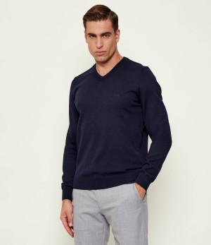 BOSS BLACK Wełniany sweter Baram-L | Regular Fit