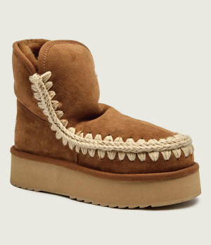MOU Śniegowce Platform boot suede | shearling | zamsz