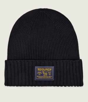 Woolrich Wełniana czapka Legacy Patch
