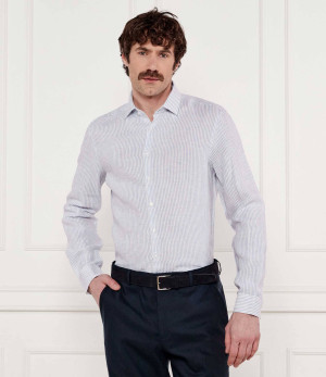Calvin Klein Lniana koszula | Slim Fit