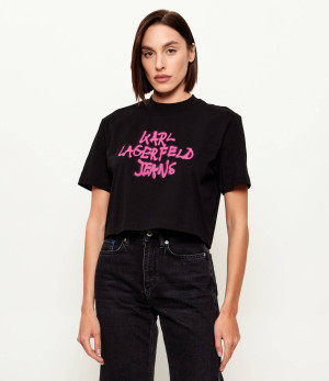 Karl Lagerfeld Jeans T-shirt Graffiti | Cropped Fit