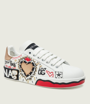 Dolce & Gabbana Skórzane sneakersy Portofino