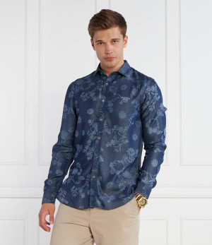 GUESS Koszula LS SUNSET FLO | Slim Fit