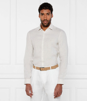 Calvin Klein Lniana koszula | Slim Fit