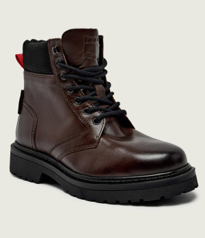 Tommy Jeans Skórzane trapery TJM LACE UP BOOT