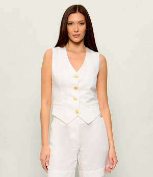 Marciano Guess Kamizelka Jane | Slim Fit | z dodatkiem lnu