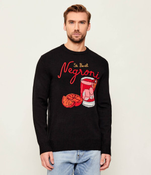 ST.Barth Sweter Heron NEGRONI | Regular Fit | z dodatkiem wełny i kaszmiru