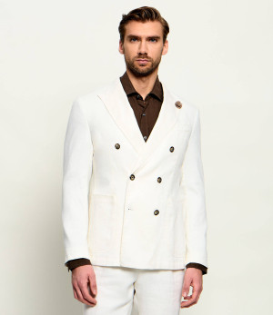 Joop! Marynarka Heazy | Slim Fit | z dodatkiem lnu