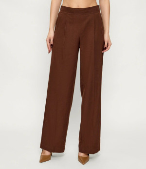 Marella SPORT Spodnie MLSTARGA | Relaxed fit | z dodatkiem lnu