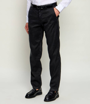 Karl Lagerfeld Lniane spodnie chino Kl-Chase | Regular Fit