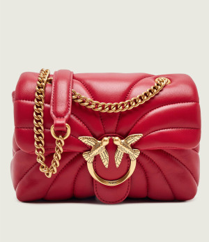 Pinko Skórzana torebka na ramię Love Puff Mini