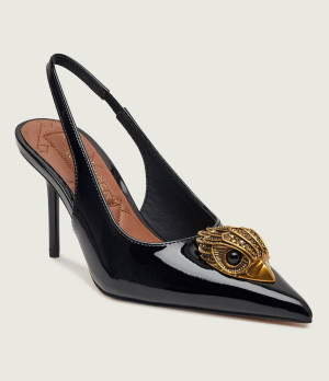 Kurt Geiger Skórzane szpilki LARGE EAGLE SLING