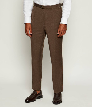 Oscar Jacobson Wełniane spodnie Delon | Regular Fit