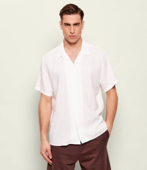 Calvin Klein Lniana koszula | Classic fit