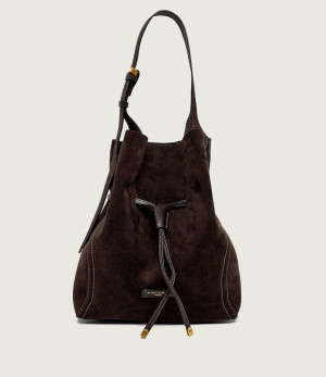 GIANNI CHIARINI Torebka na ramię + saszetka Sienna | zamsz