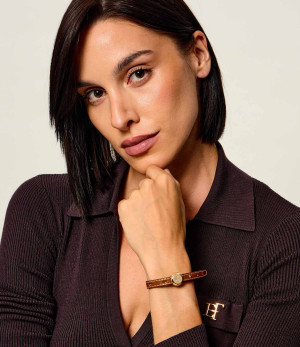 TORY BURCH Skórzana bransoletka Icon