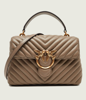 Pinko Skórzany kuferek Love Lady Puff Mini