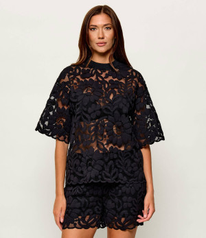 AllSaints Koronkowy t-shirt Amelie | Oversize fit