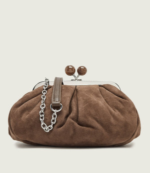 Weekend MaxMara Torebka na ramię Wlavalois Pasticcino | zamsz