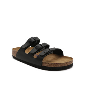 Birkenstock Klapki Florida | z dodatkiem skóry | narrow fit soft footbed