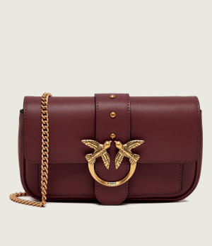 Pinko Skórzana torebka na ramię Love One Pocket