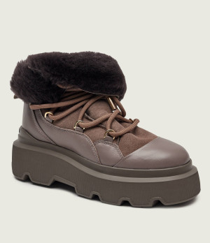 INUIKII Śniegowce Endurance | skóra | shearling