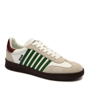 Dsquared2 Skórzane sneakersy Boxer | zamsz
