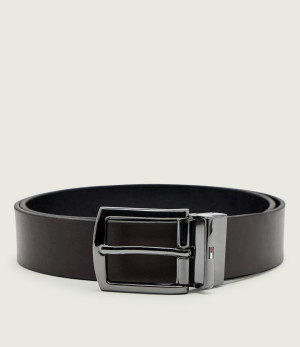 Tommy Hilfiger Skórzany dwustronny pasek DENTON 3.5 REV